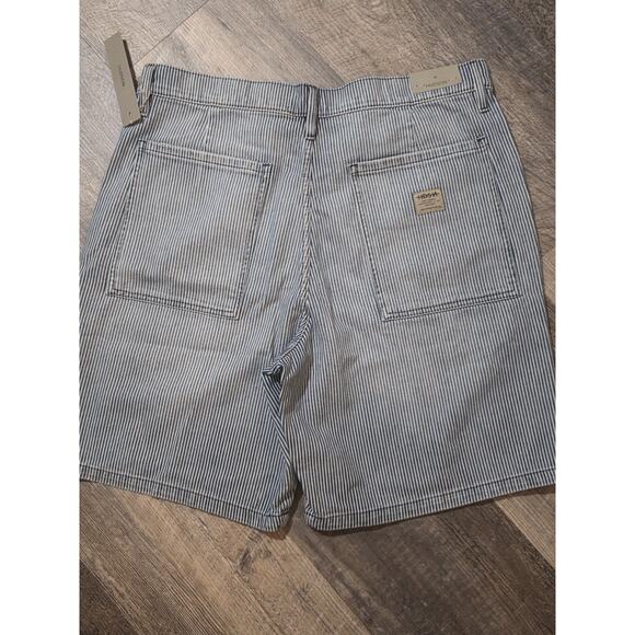 NWT Hudson Chino Shorts Size 36 Railroad Stripe Blue White Cotton Mens MSRP: 125 - Picture 4 of 8